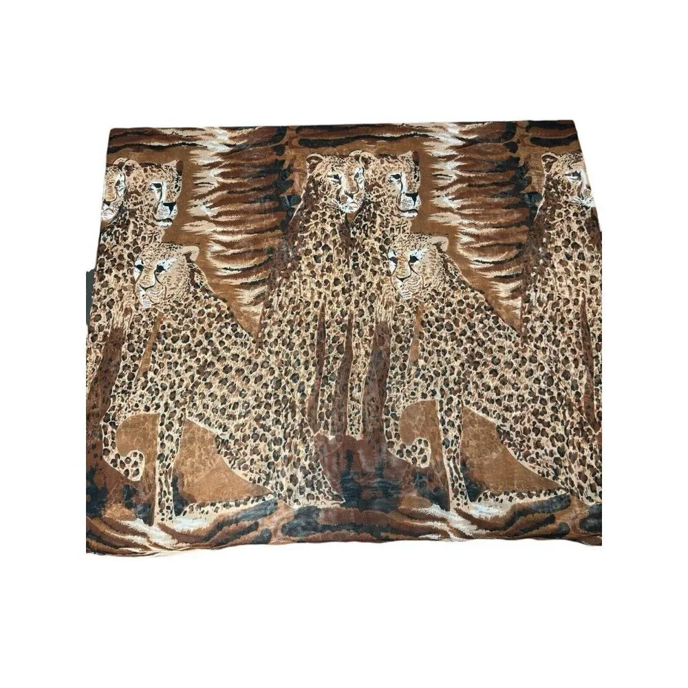 Symphony Brown Animal Print Statement Scarf Safari Cheetah‎ Lightweight Wrap